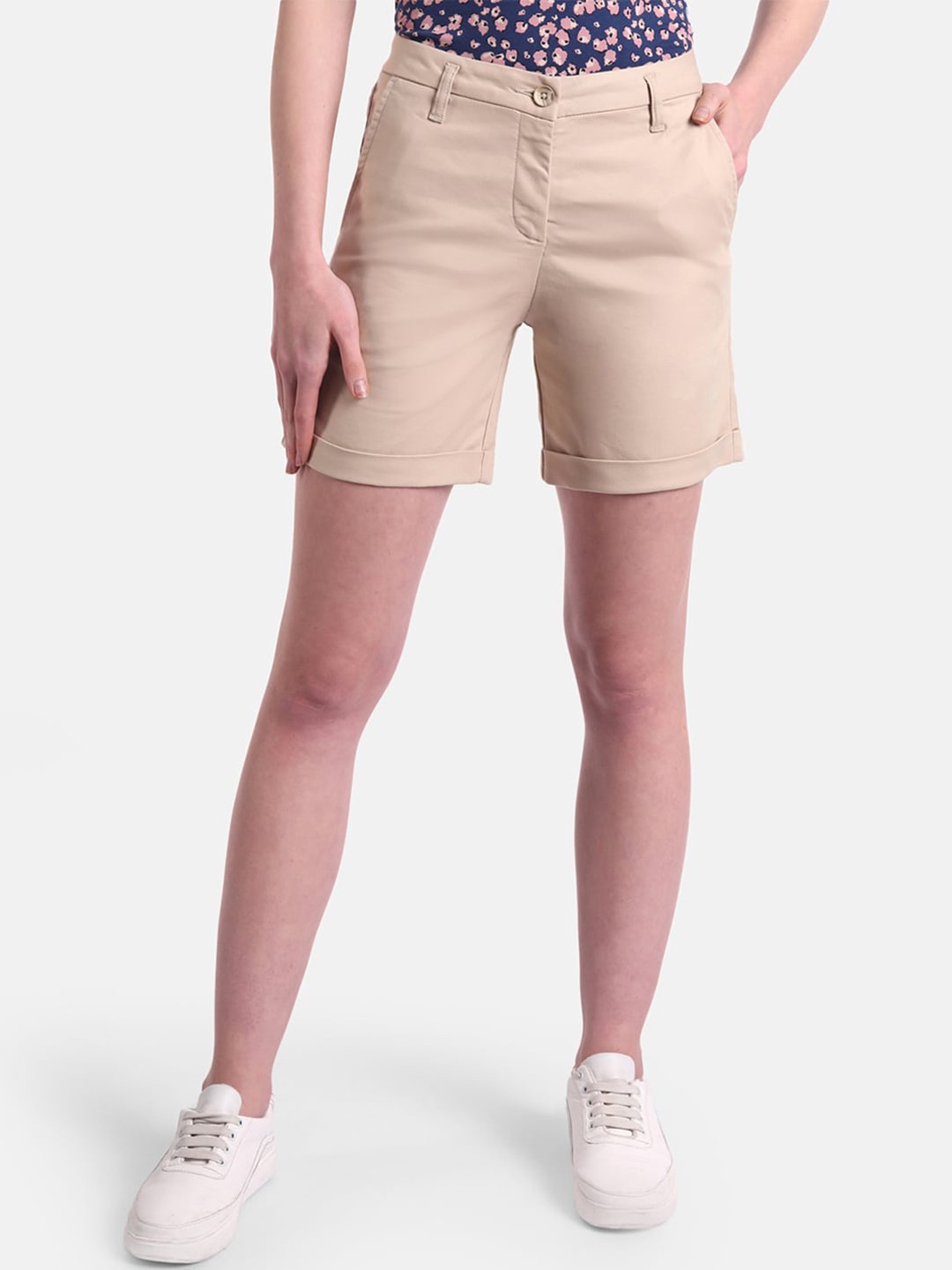 

United Colors of Benetton Women Beige Shorts