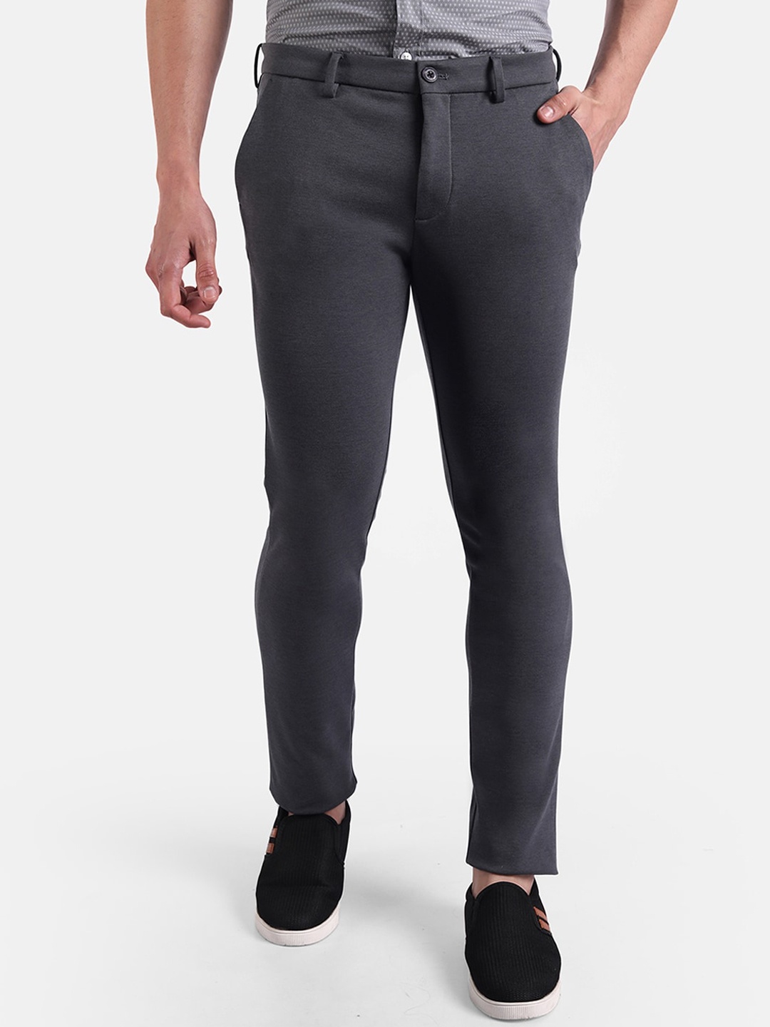 

United Colors of Benetton Men Navy Blue Slim Fit Trousers