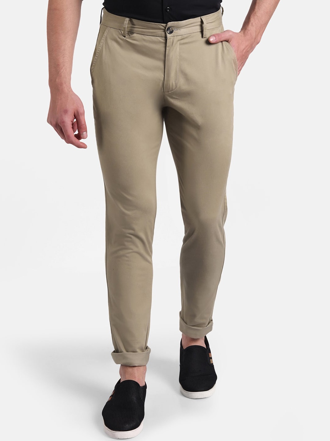 

United Colors of Benetton Men Brown Slim Fit Formal Chinos