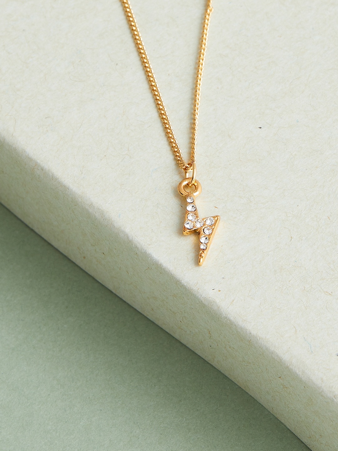 

Lilly & sparkle Gold-Toned Silver-Plated Necklace