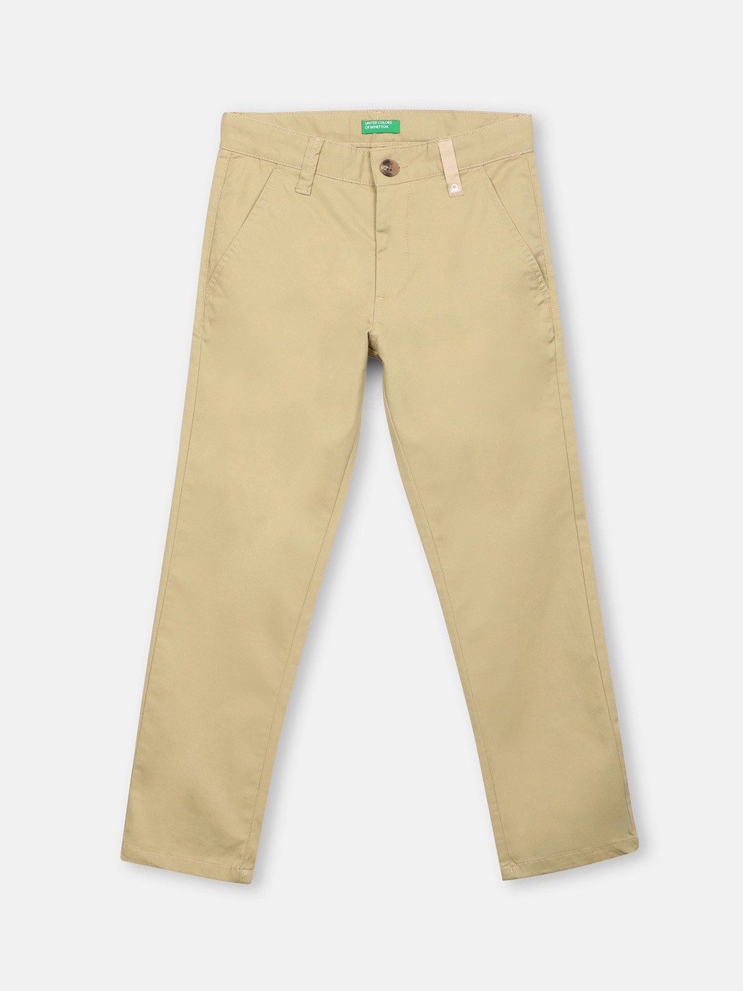 

United Colors of Benetton Boys Beige Slim Fit Chinos Trousers