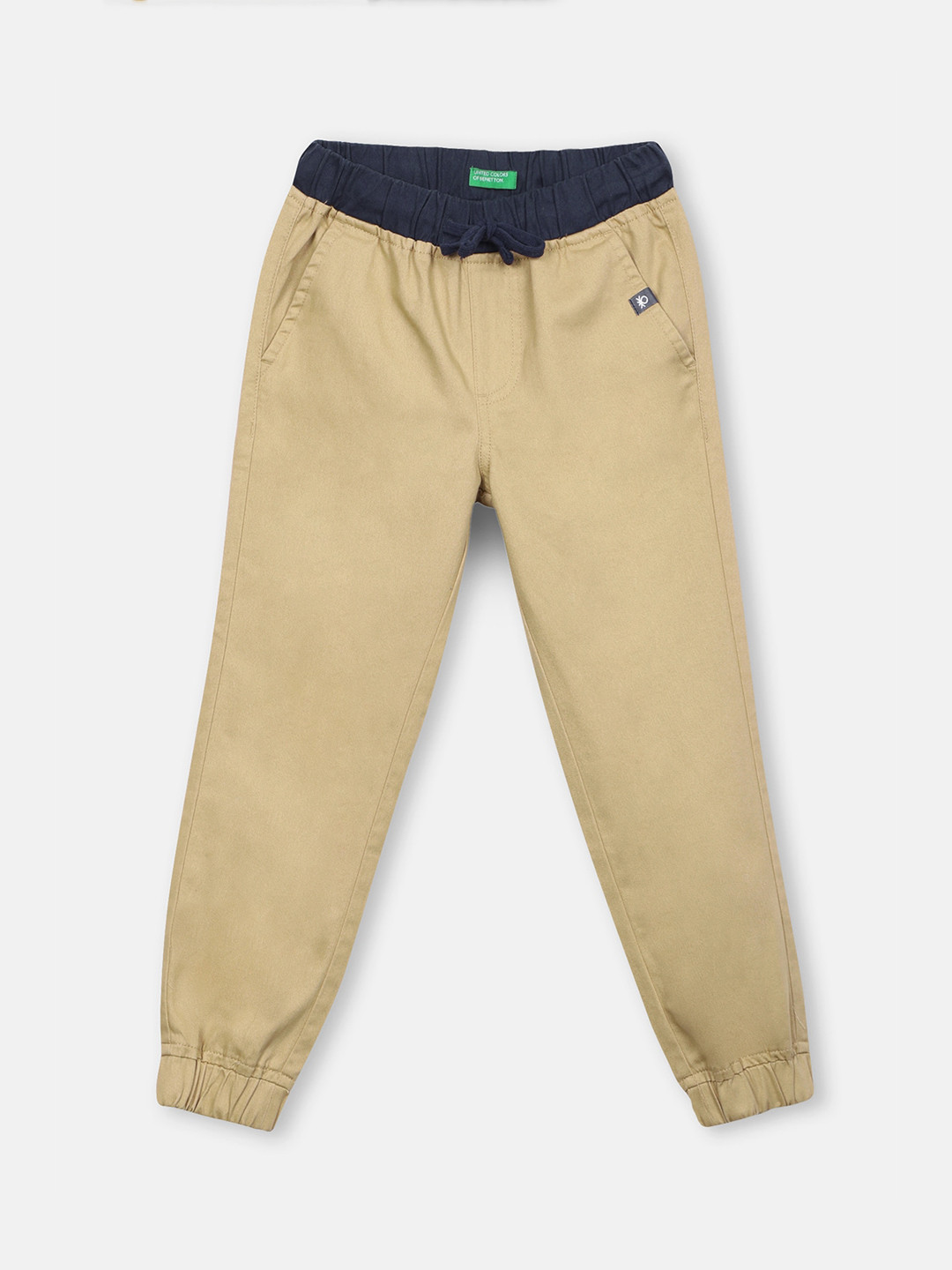 

United Colors of Benetton Boys Beige Solid Joggers