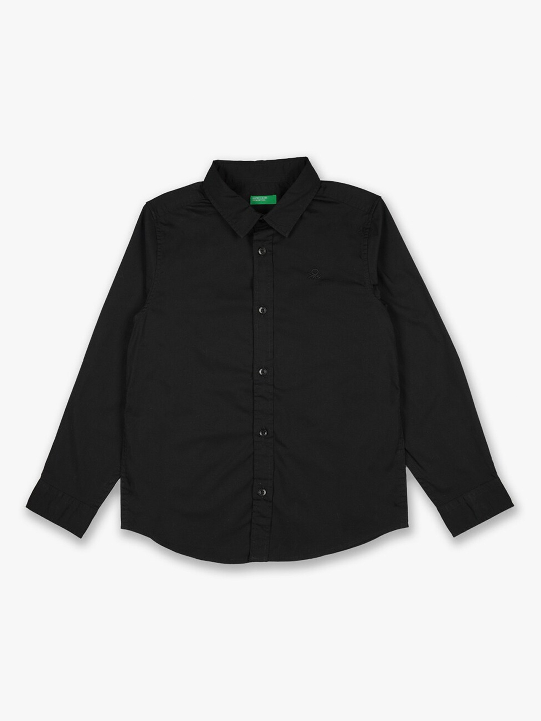 

United Colors of Benetton Boys Black Regular Fit Casual Shirt