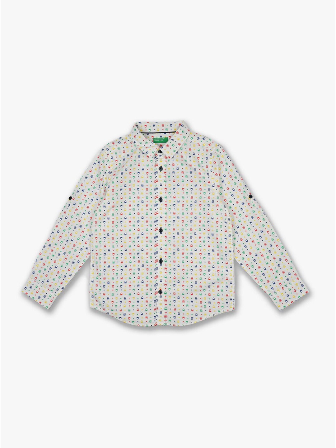 

United Colors of Benetton Boys White Printed Casual Shirt
