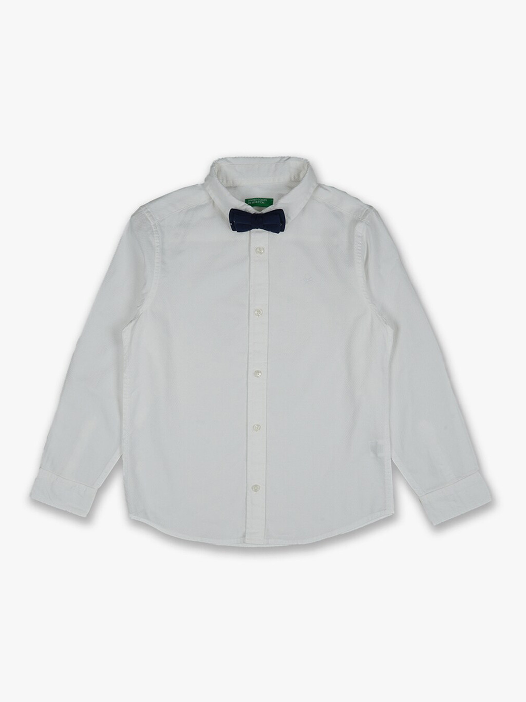 

United Colors of Benetton Boys White Cotton Casual Shirt