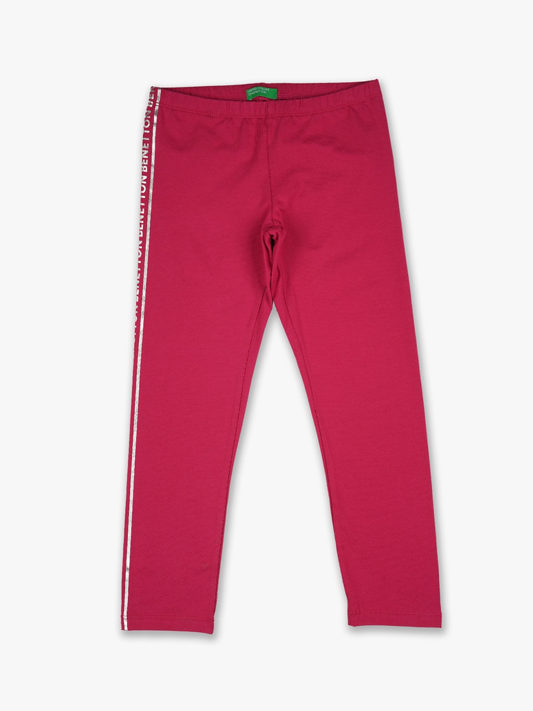 

United Colors of Benetton Girls Pink Solid Leggings