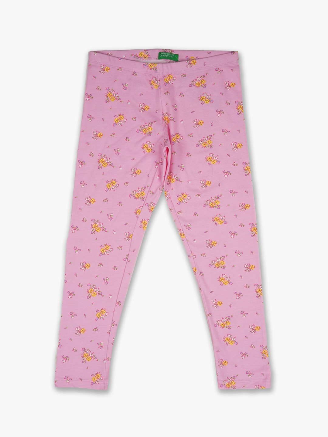 

United Colors of Benetton Girls Pink Printed Ankle-Length Leggings