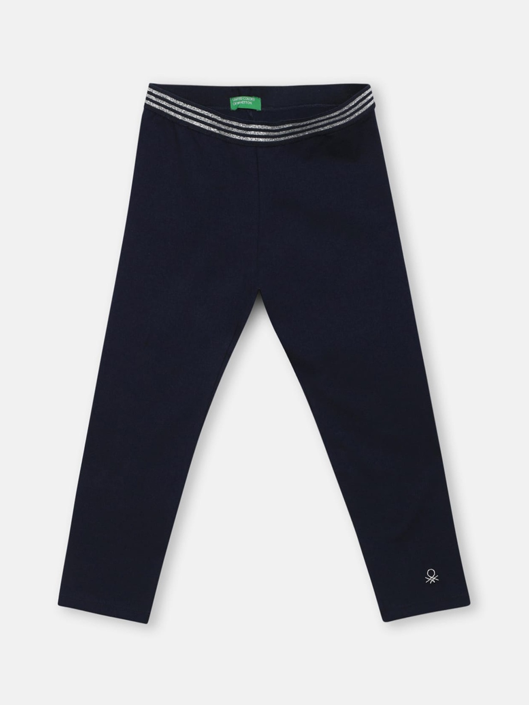 

United Colors of Benetton Girls Navy Blue Solid Leggings