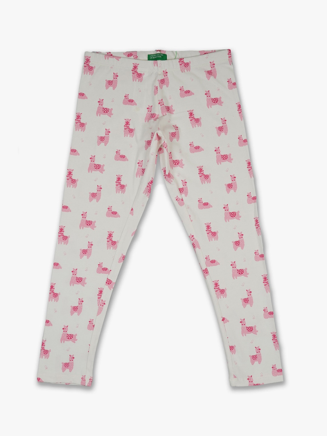 

United Colors of Benetton Girls Off-White Printed Leggings