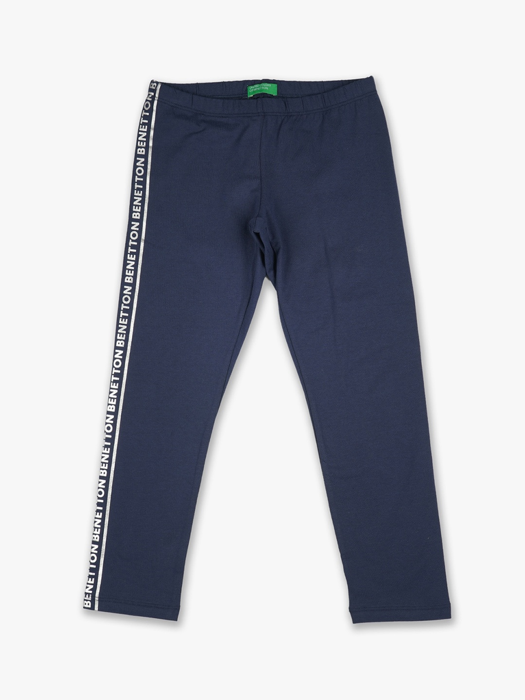 

United Colors of Benetton Girls Navy Blue Solid Ankle-Length Leggings