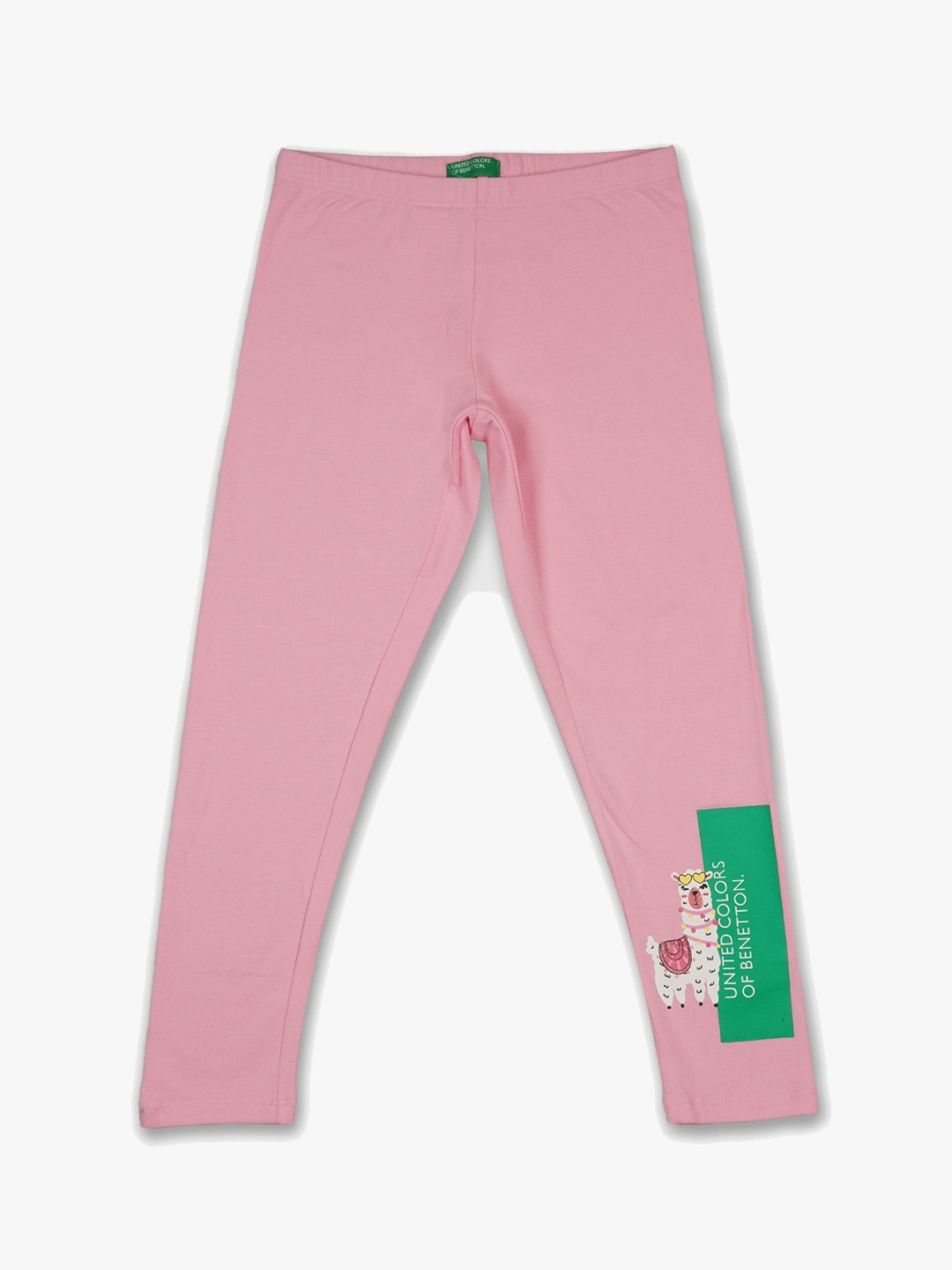 

United Colors of Benetton Girls Pink Solid Leggings