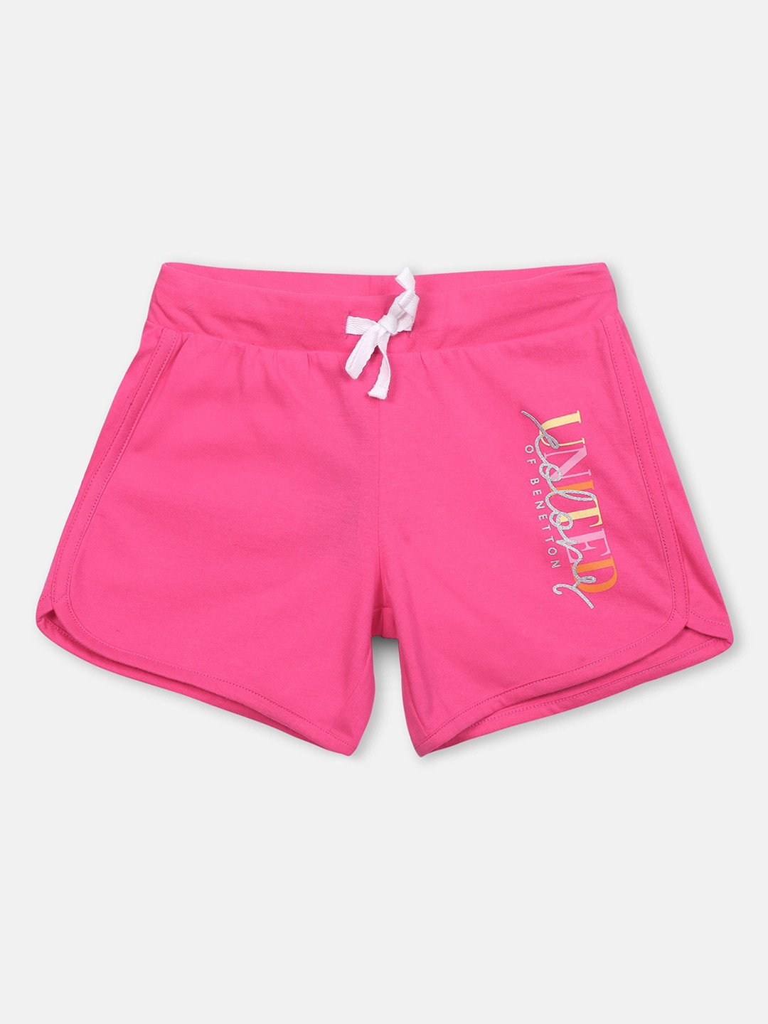 

United Colors of Benetton Girls Pink Regular Fit Cotton Shorts