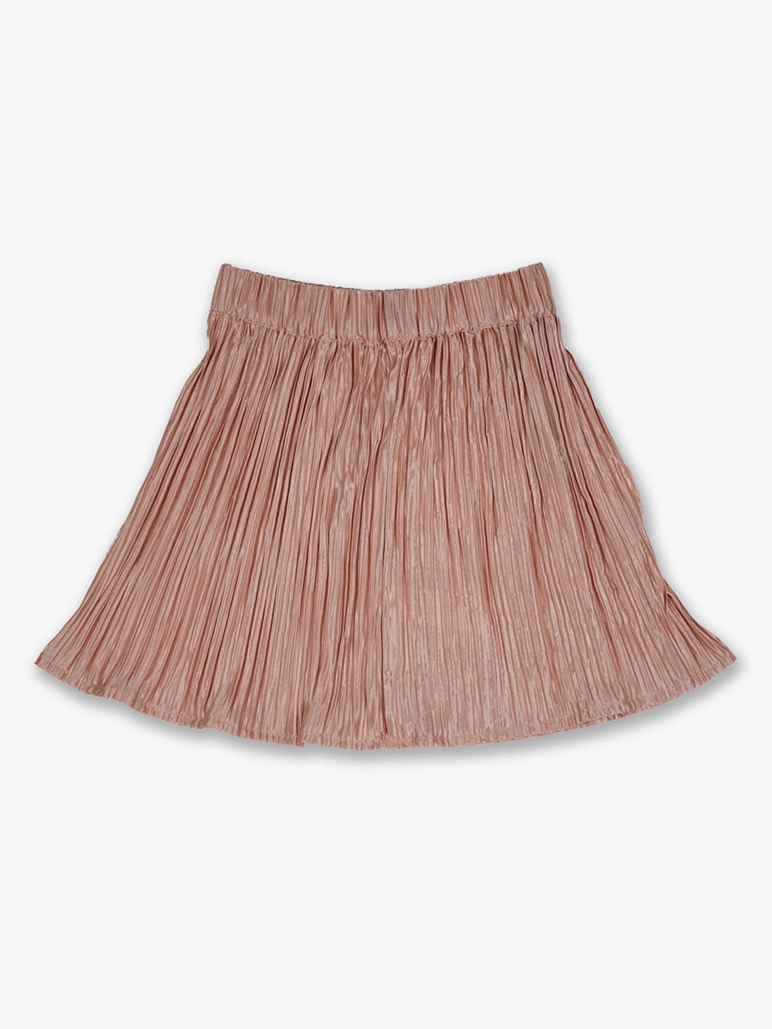 

United Colors of Benetton Girls Gold-Coloured Flared Mini Skirt