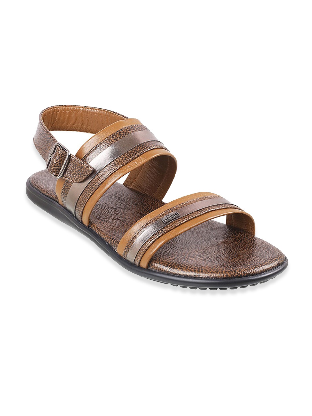 

Mochi Men Tan & Brown Leather Comfort Sandals