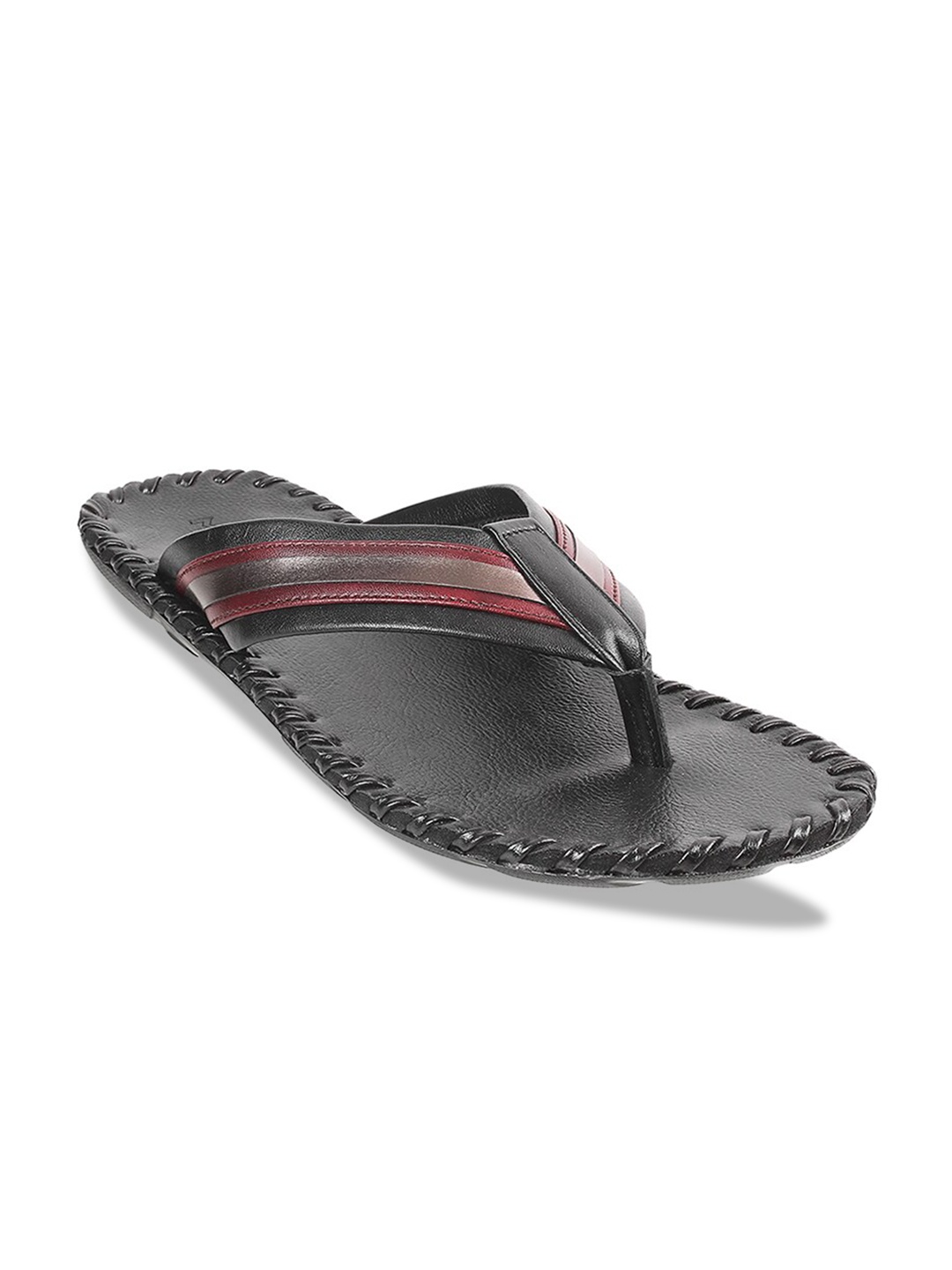 

Mochi Men Black & Red Comfort Sandals
