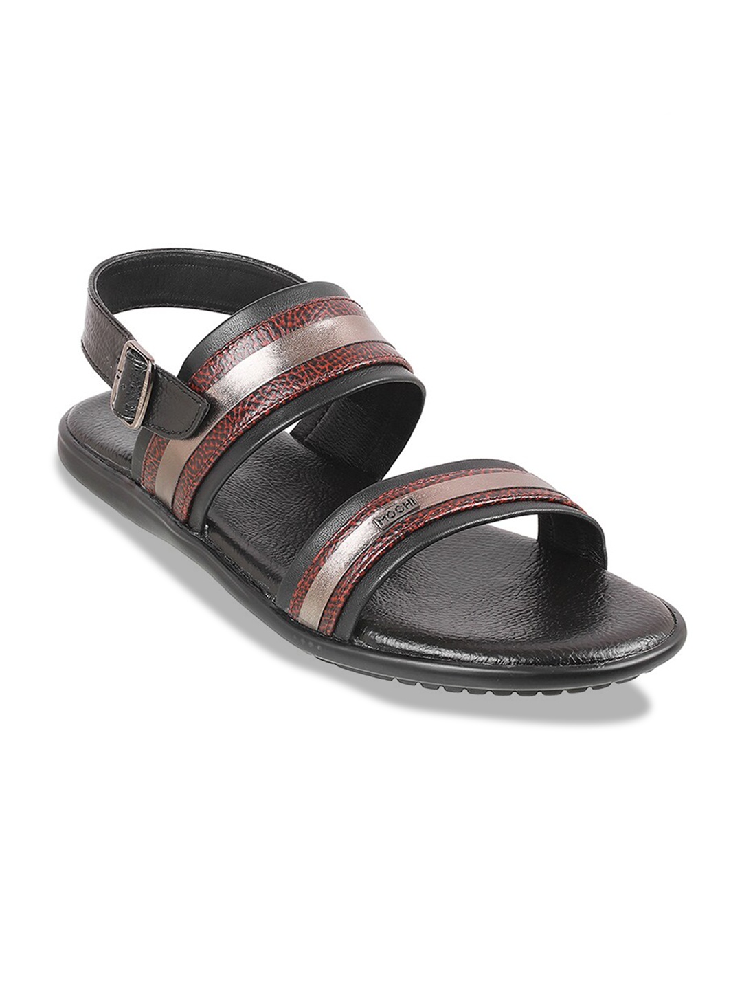 

Mochi Men Black Leather Comfort Sandals