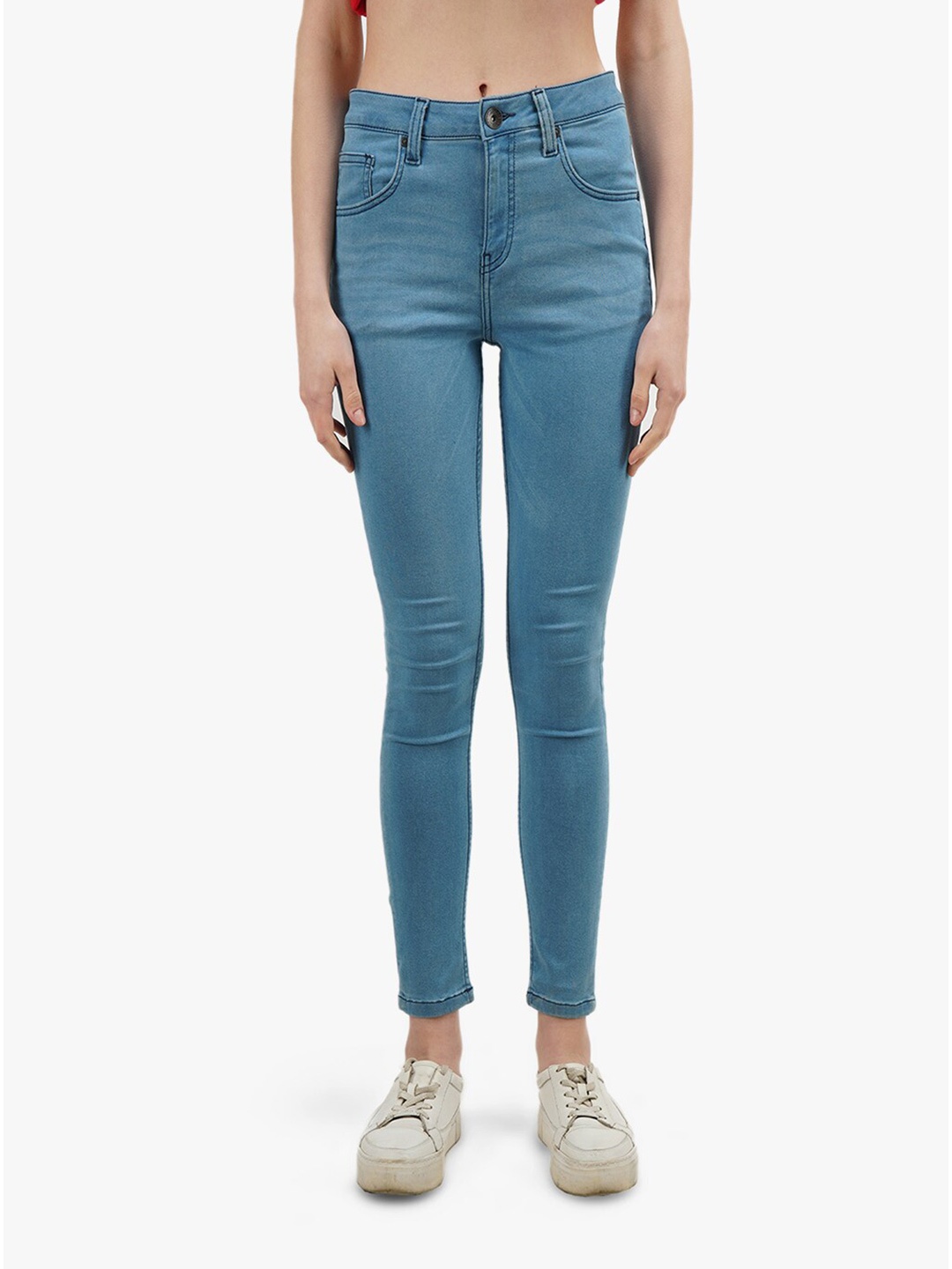 

United Colors of Benetton Women Blue Solid Skinny-Fit Jeggings