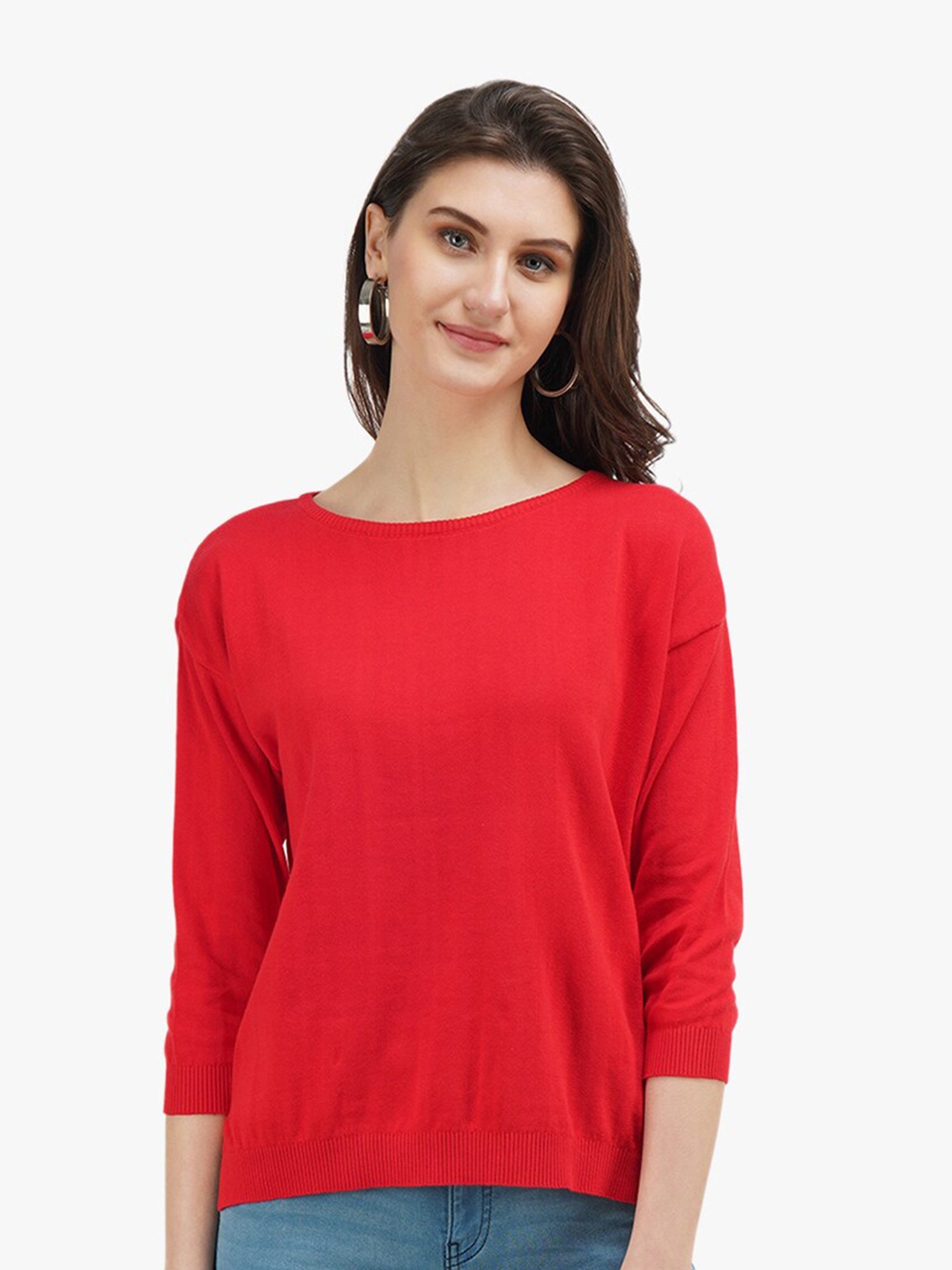 

United Colors of Benetton Women Red Solid Top