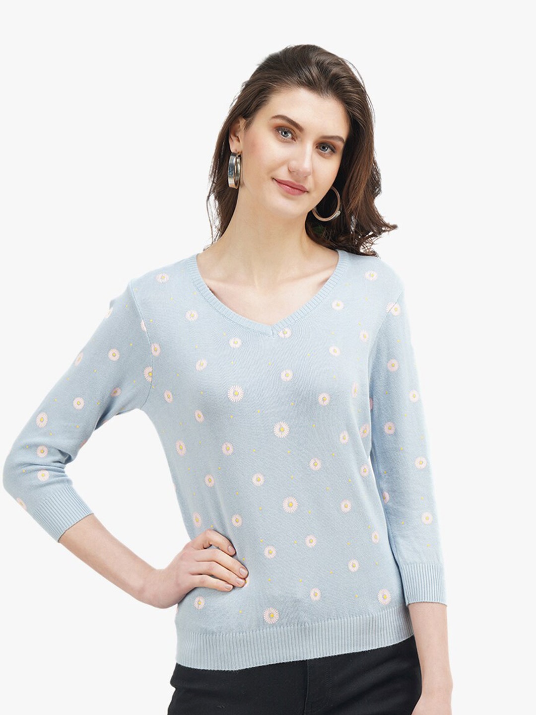 

United Colors of Benetton Blue Floral Top