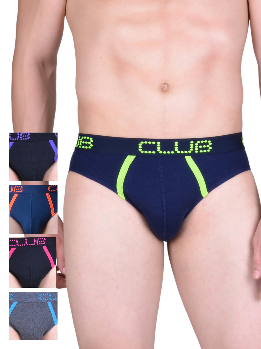 

Dollar Bigboss Men Solid Pack of 5 Cotton Superior Snug Fit Briefs MDBR-02-PO5-1, Multi