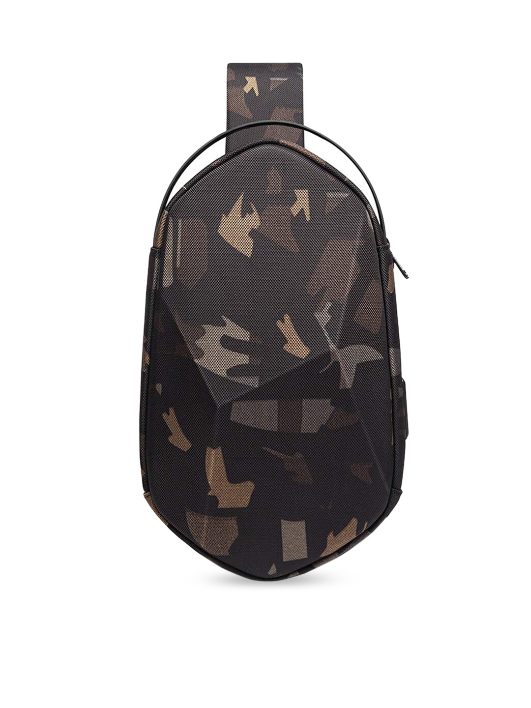

THE CLOWNFISH Black Waterproof Chest Bag with USB Charging