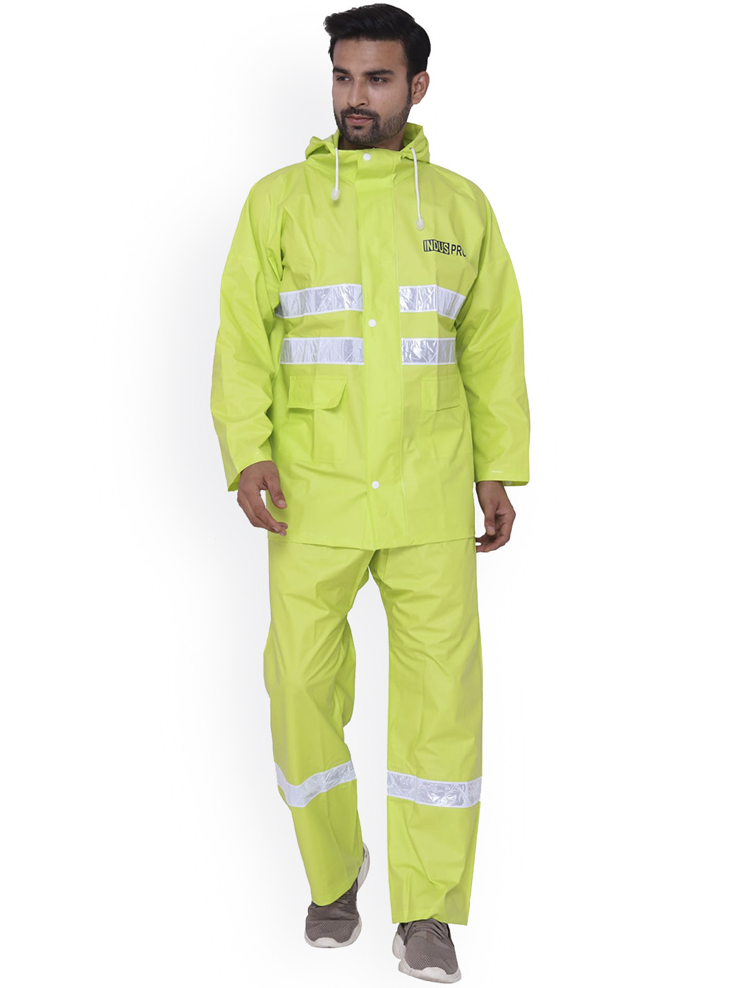 

THE CLOWNFISH Indus Pro Green Solid Rain Suit