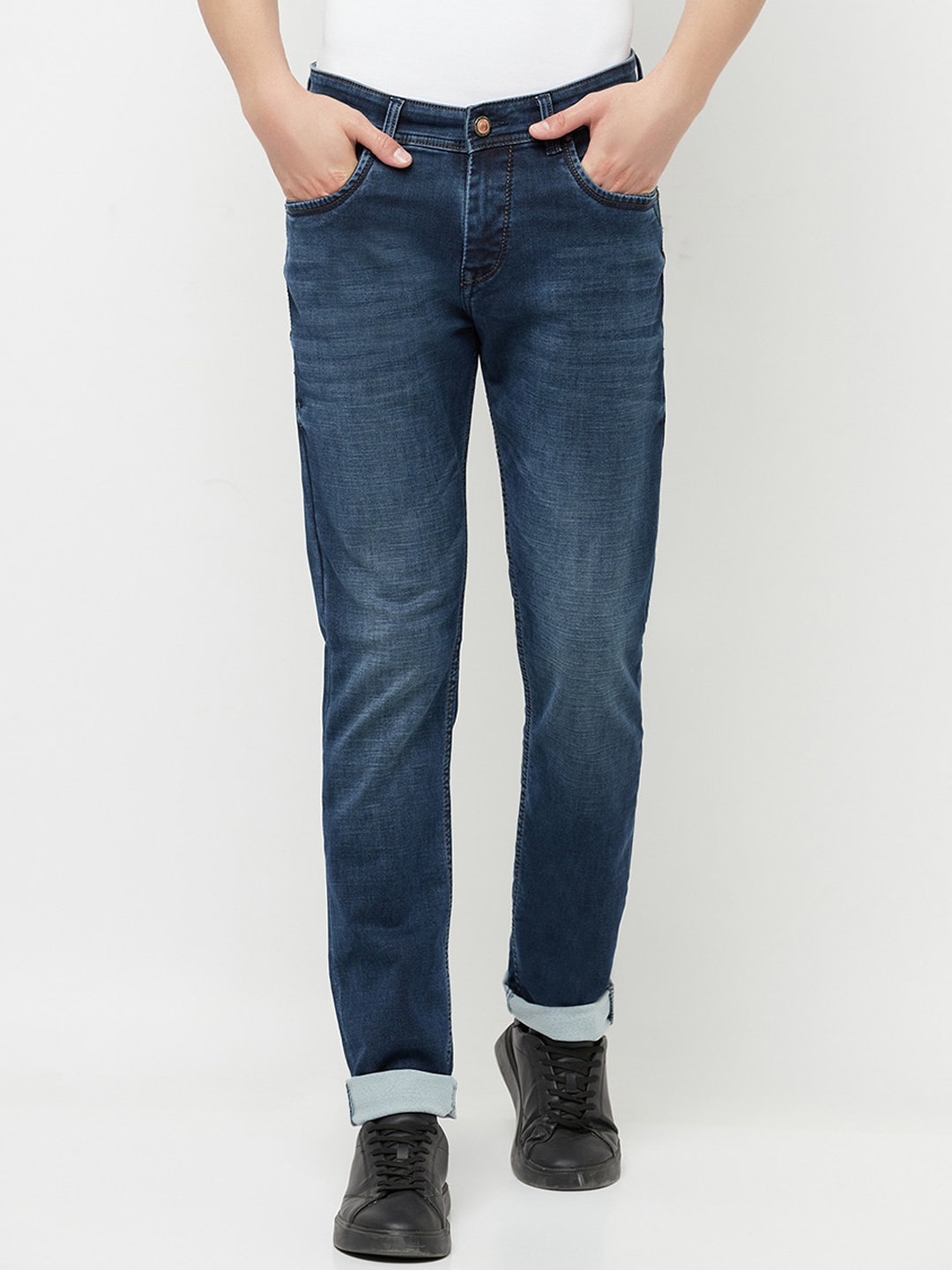 

Crimsoune Club Men Blue Urban Slim Fit Light Fade Stretchable Jeans