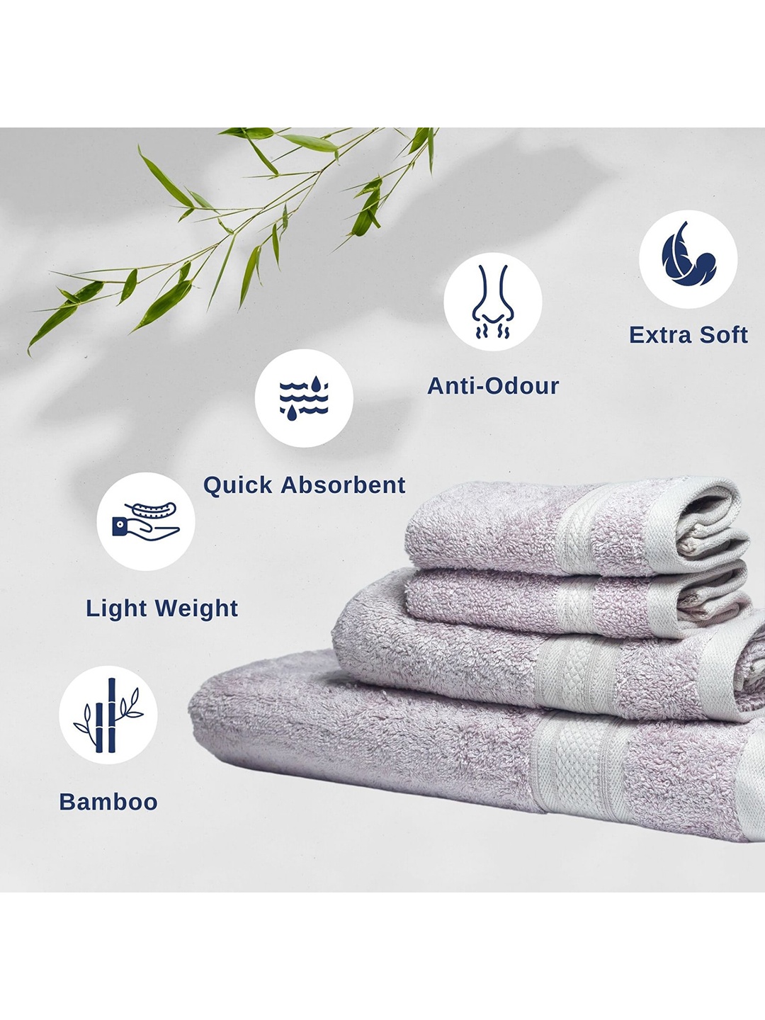 

Kawach Peach Antimicrobial Soft Bamboo Towel Set
