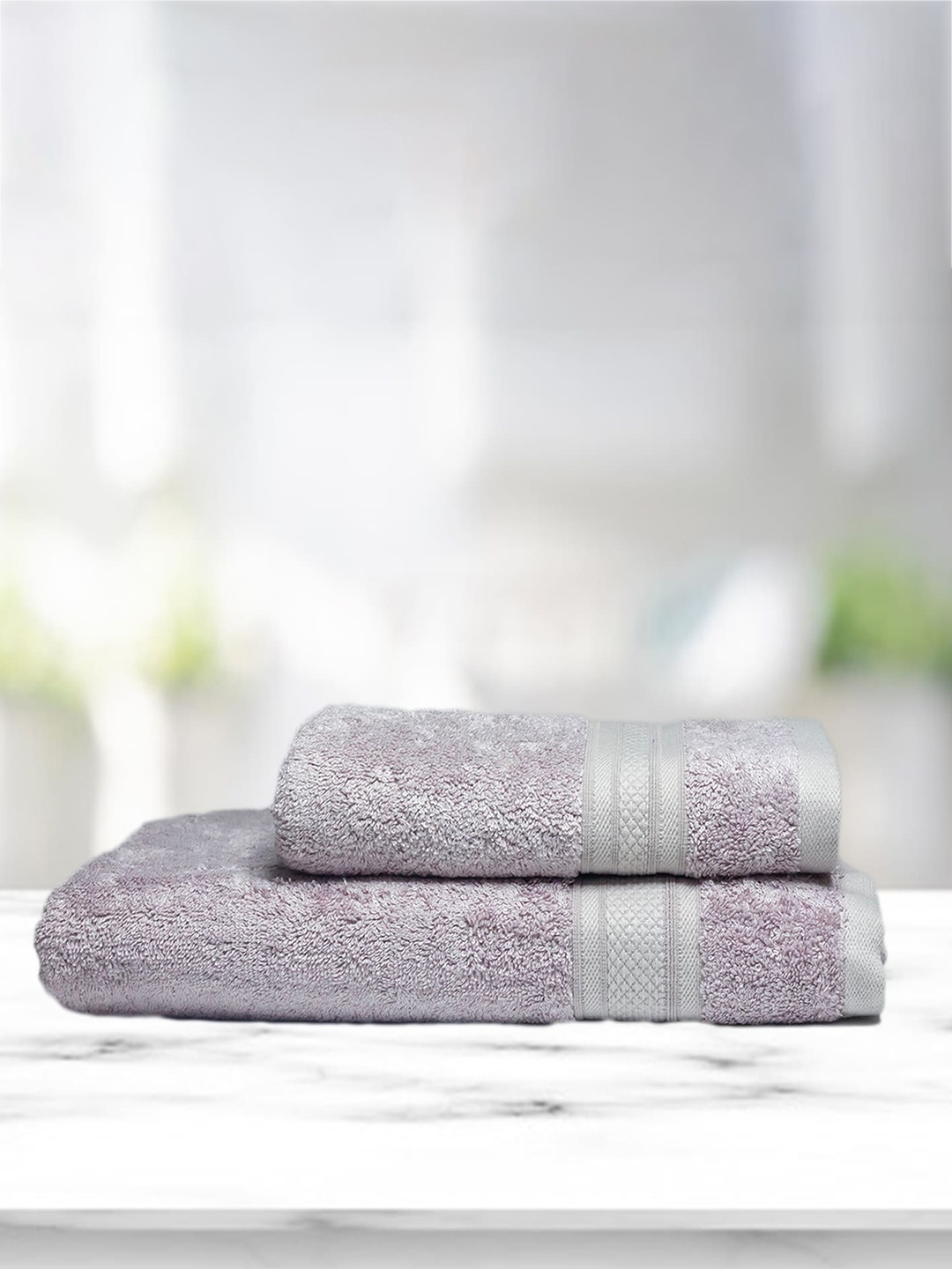

Kawach Grey Solid Antimicrobial 550GSM Towel Set