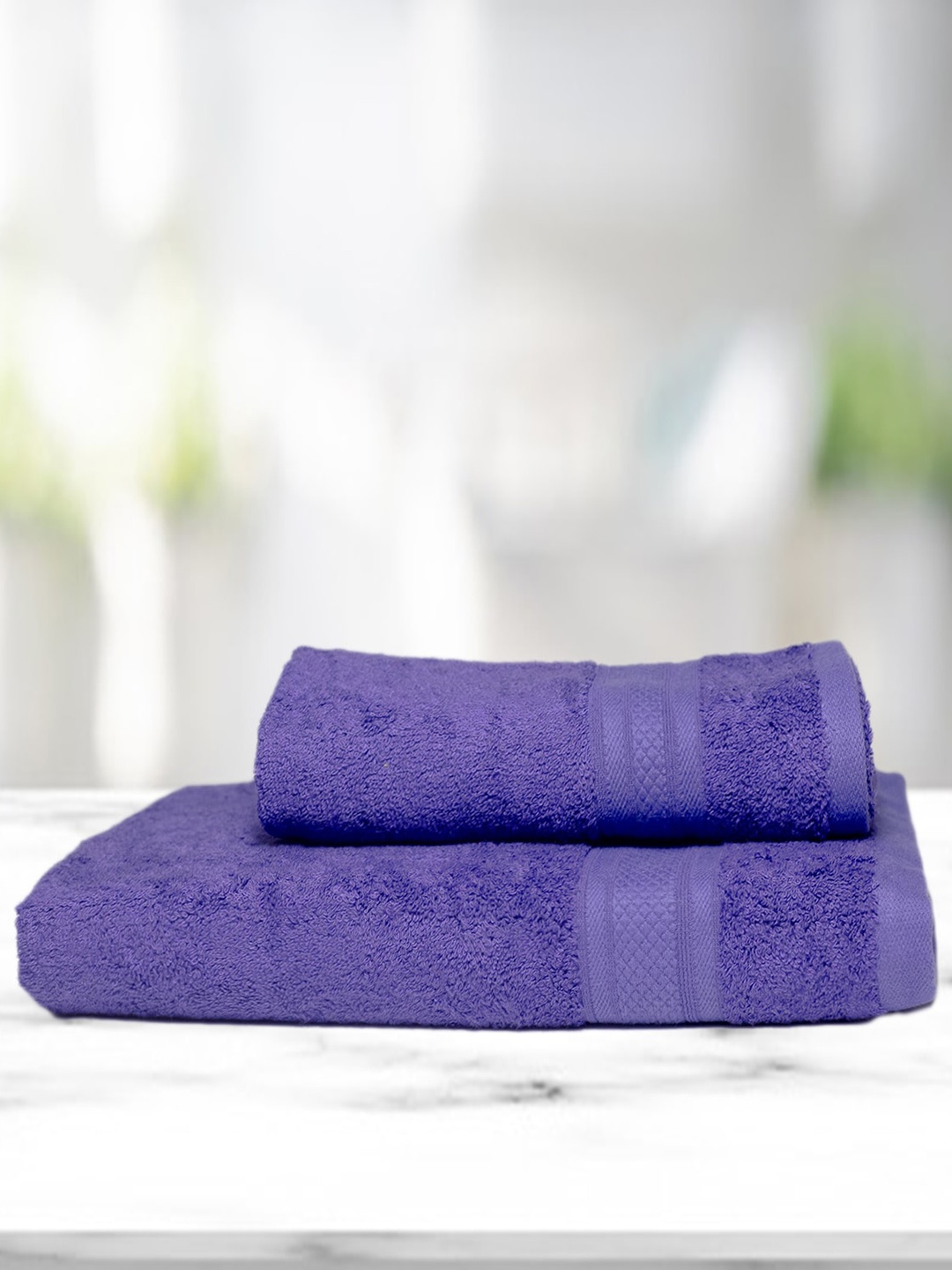 

Kawach Navy Blue Antimicrobial 550 GSM Soft Bamboo Towel Set