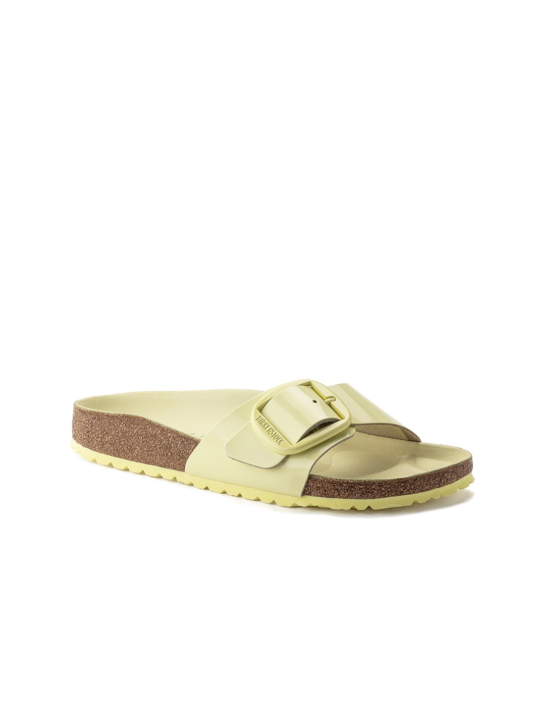 

Birkenstock Women Yellow Madrid Narrow Width Open Toe Flats with Buckles