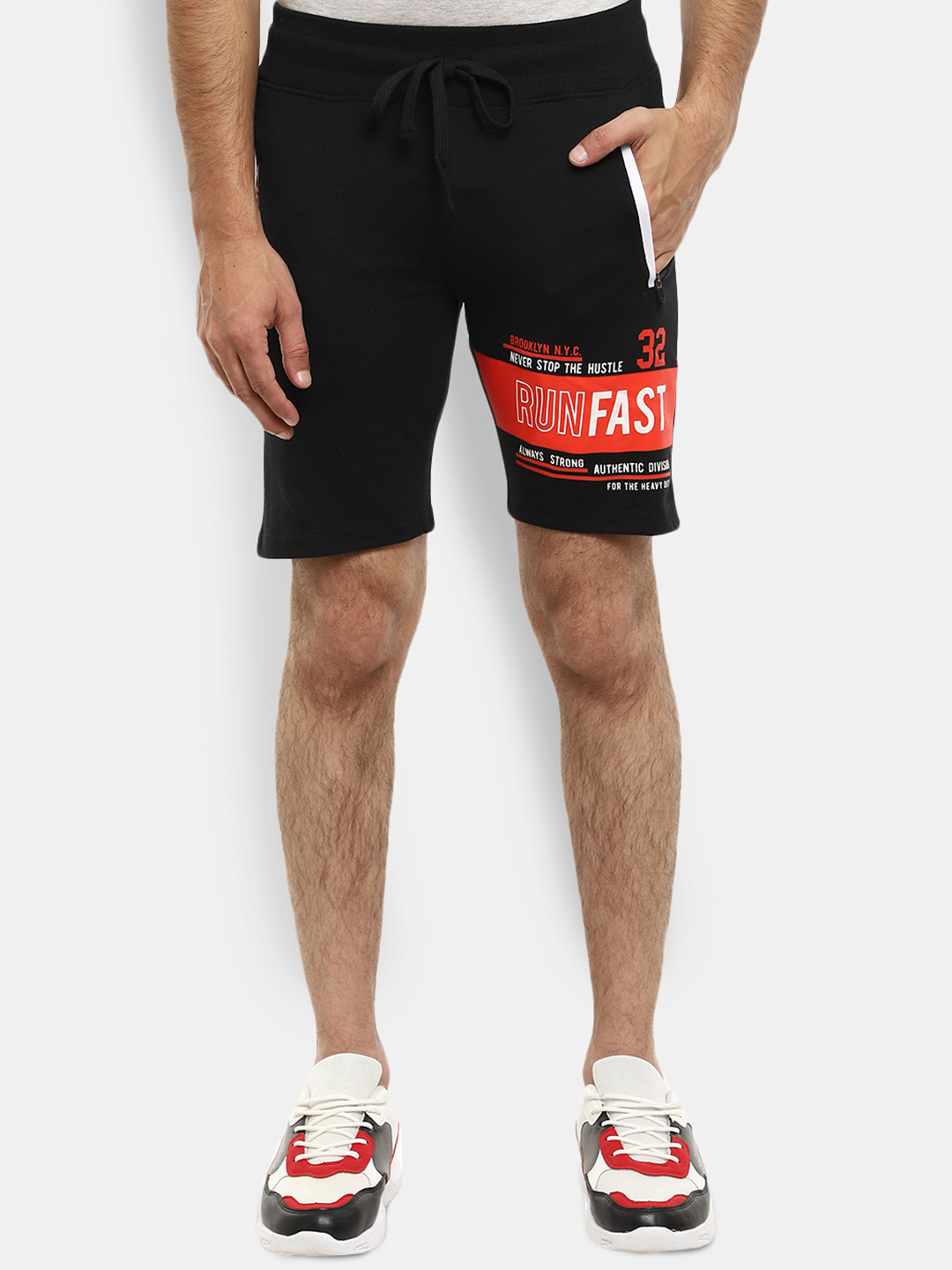 

V-Mart Men Black Printed Outdoor Shorts