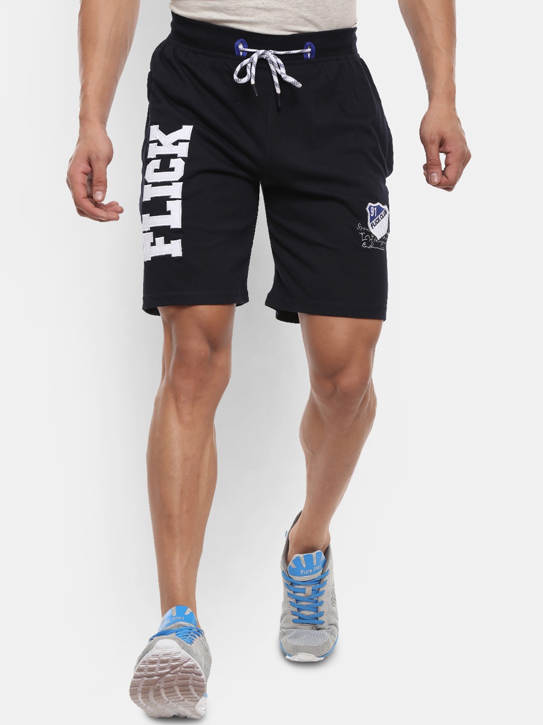 

V-Mart Men Navy Blue Printed Outdoor Shorts