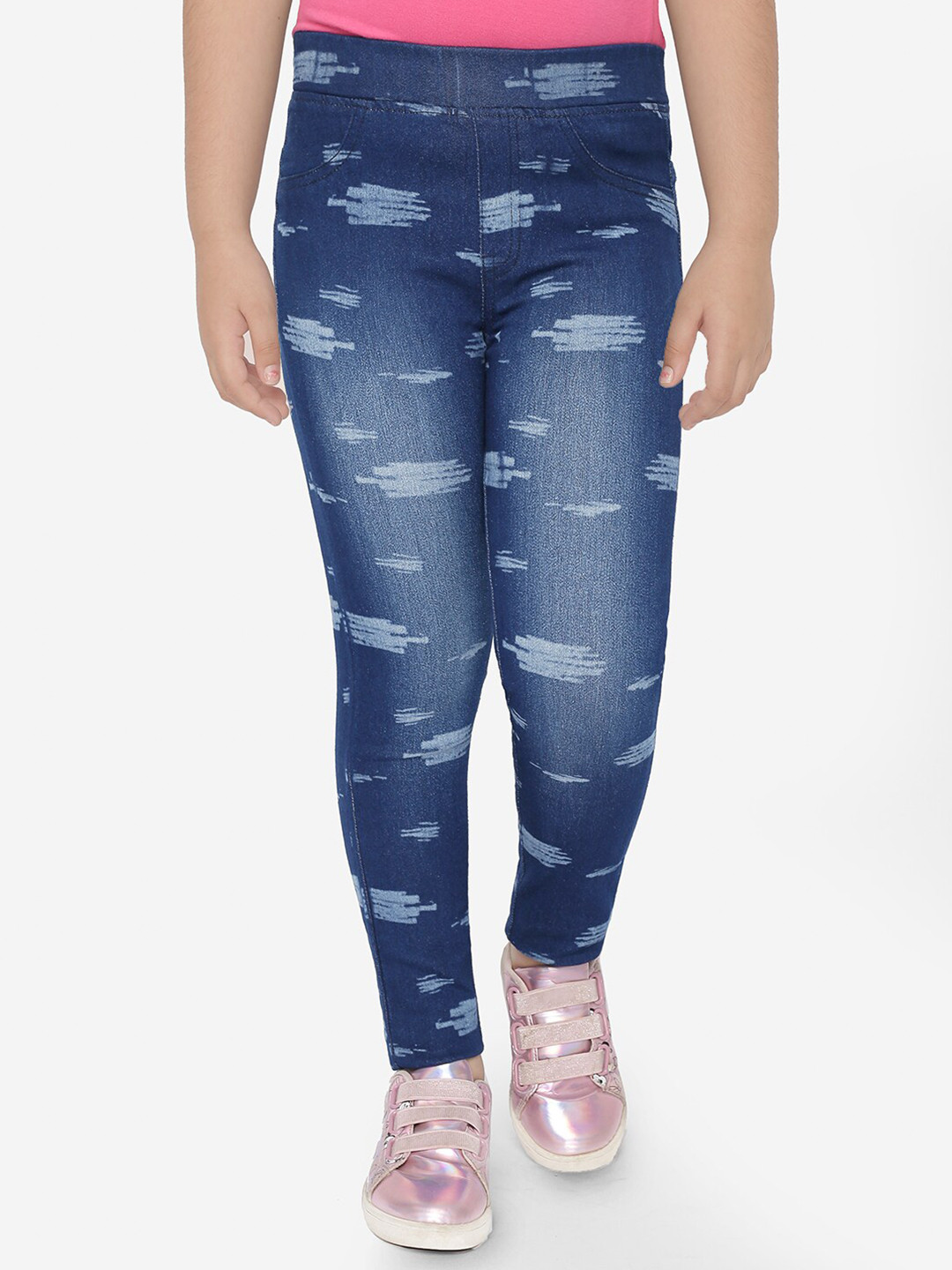 

Naughty Ninos Girls Blue Light Fade Printed Jeans