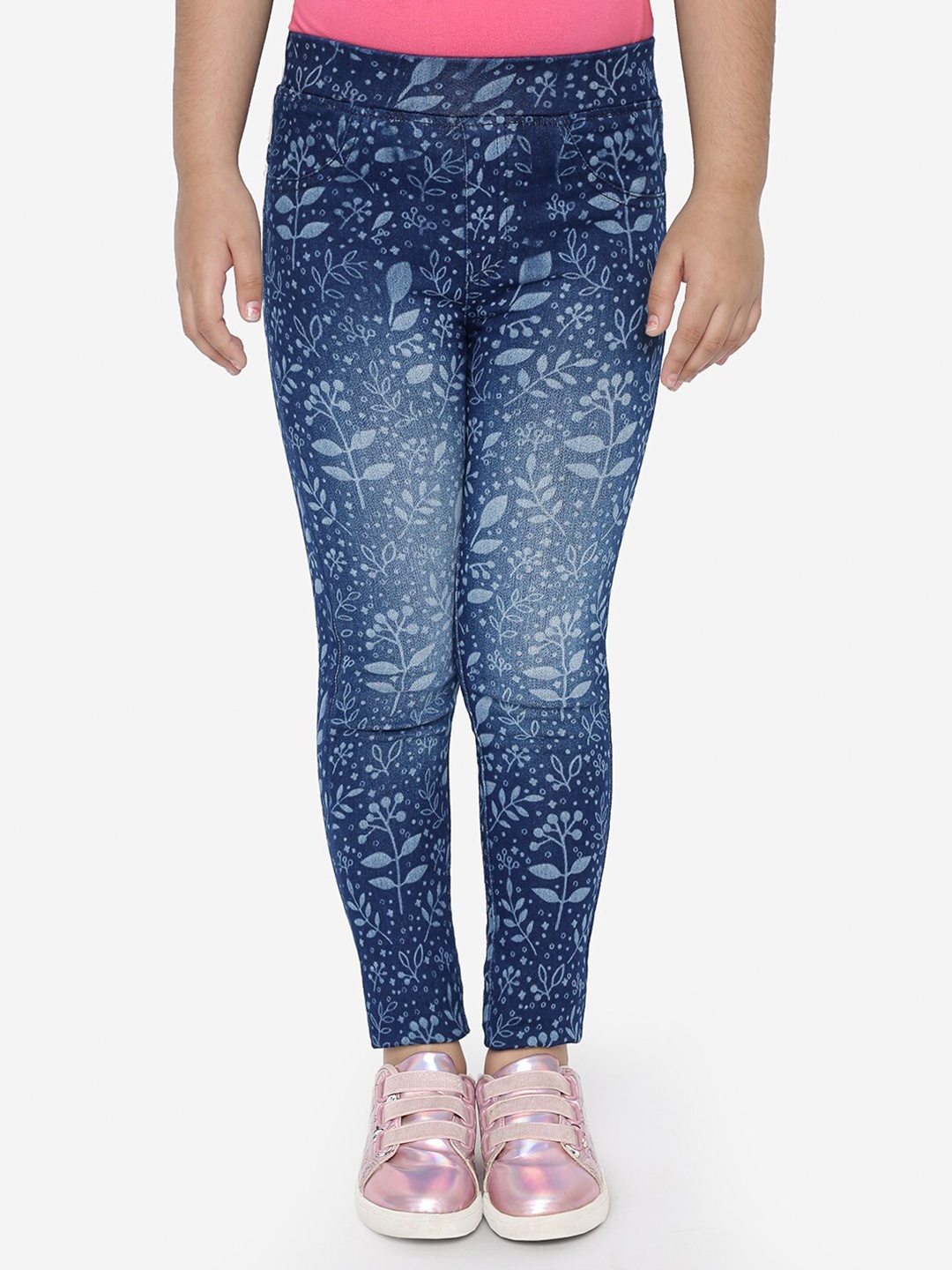 

Naughty Ninos Girls Blue Light Fade Printed Stretchable Jeans