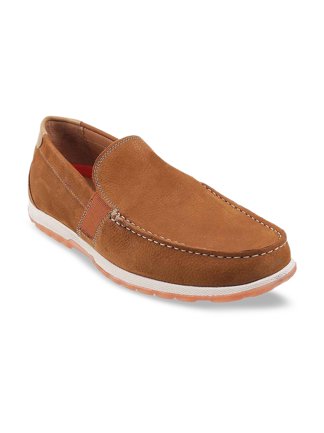 

DAVINCHI Men Tan-Brown Solid Formal Loafers