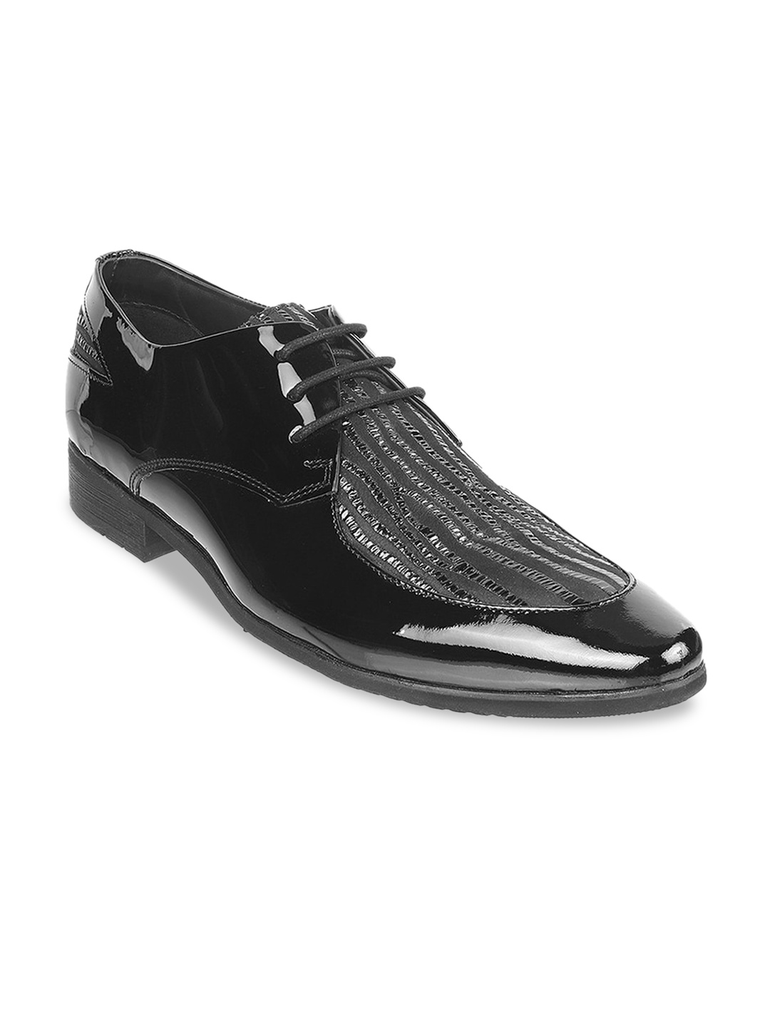 

DAVINCHI Men Black Solid Formal Derbys