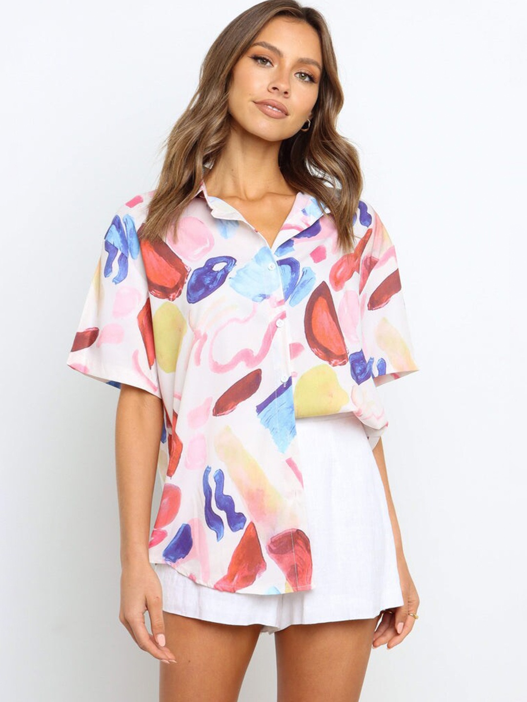 

La Aimee Multicoloured Floral Print Wrap Top, Multi