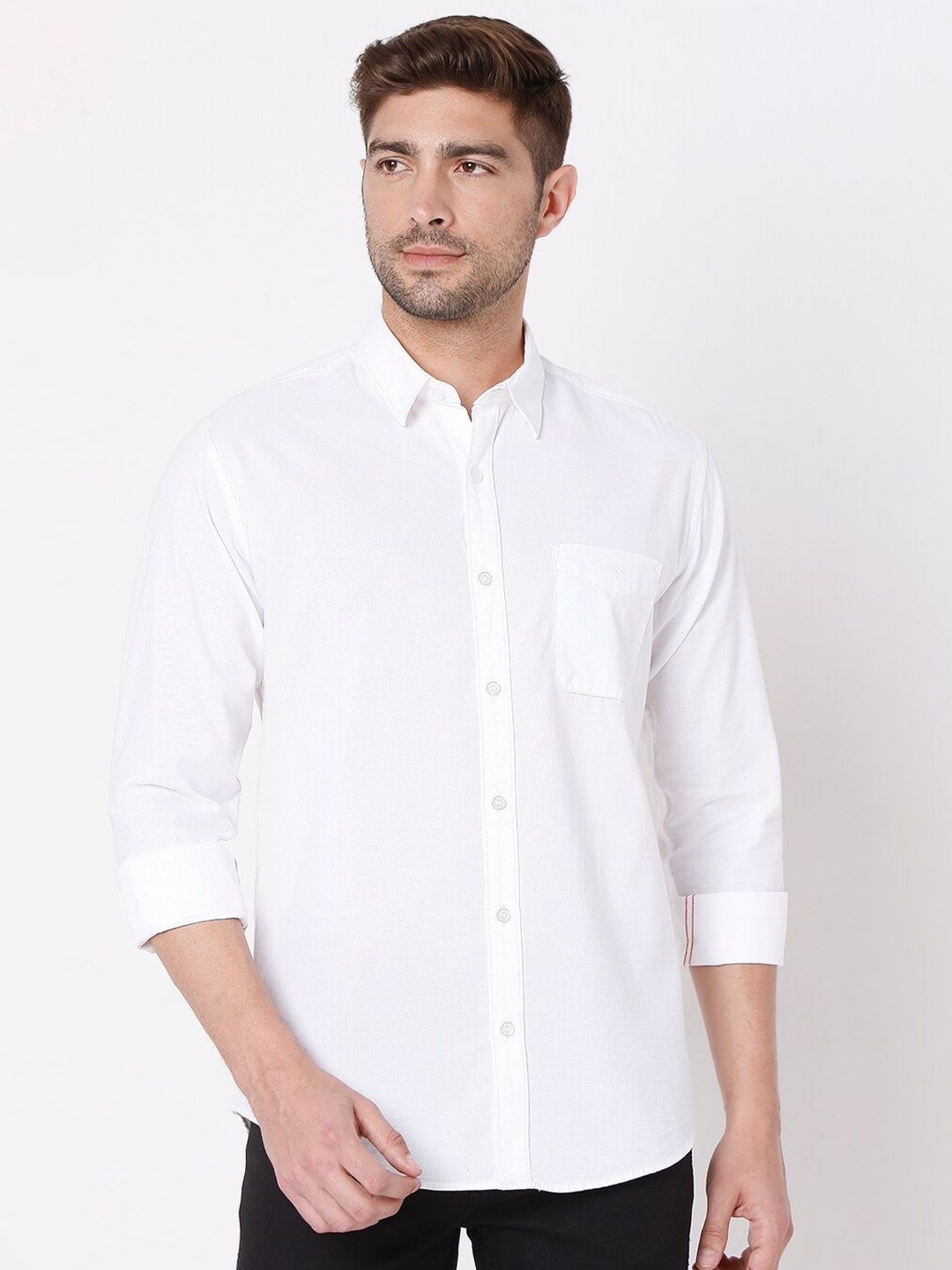 

Mufti Men White Classic Slim Fit Casual Shirt