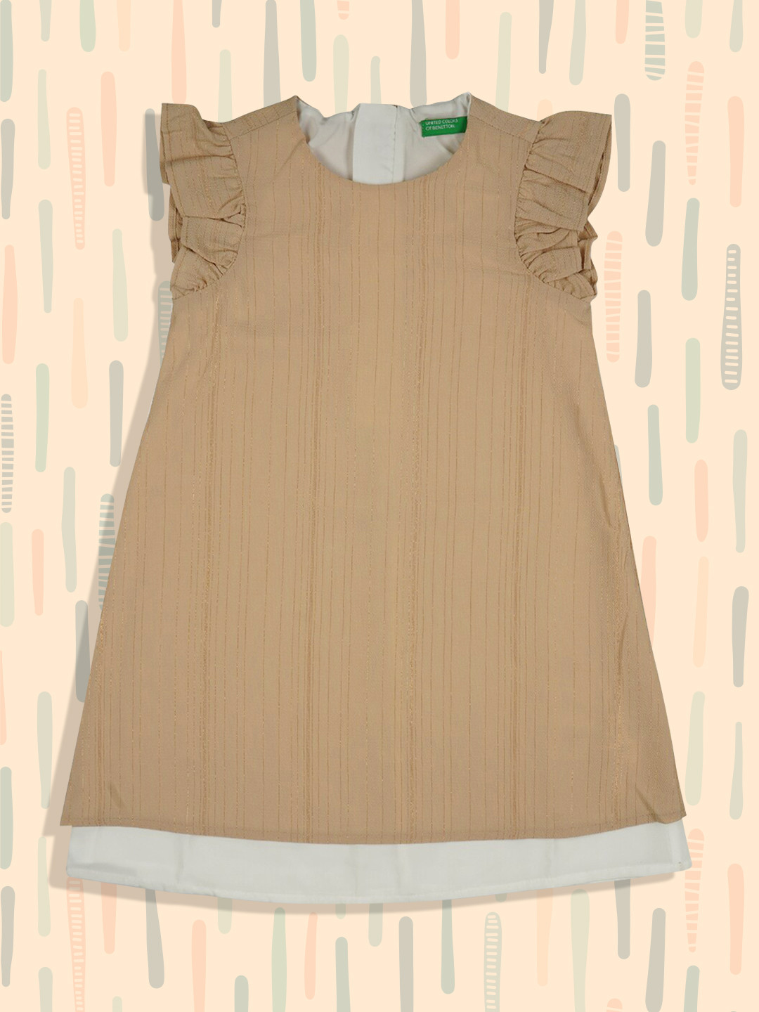 

United Colors of Benetton Gold-Toned A-Line Dress