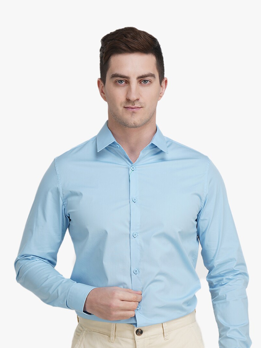 United Colors of Benetton Men Blue Slim Fit Casual Shirt