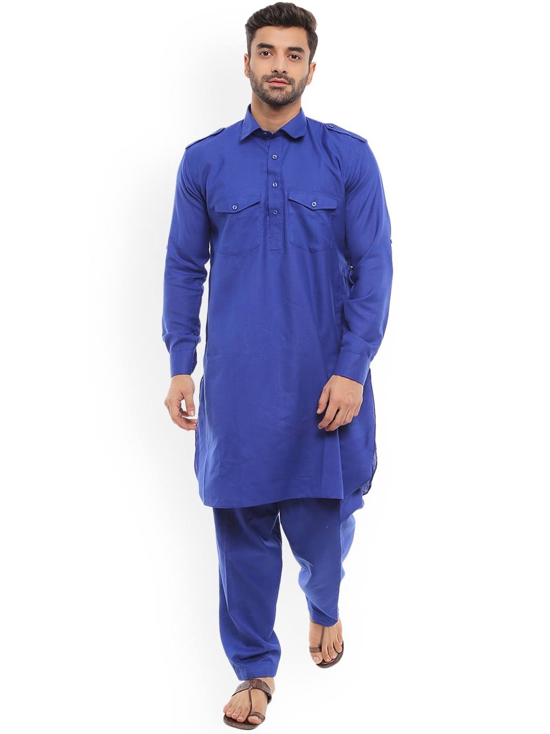 

V-Mart Men Blue Pure Cotton Pure Cotton Kurta with Salwar