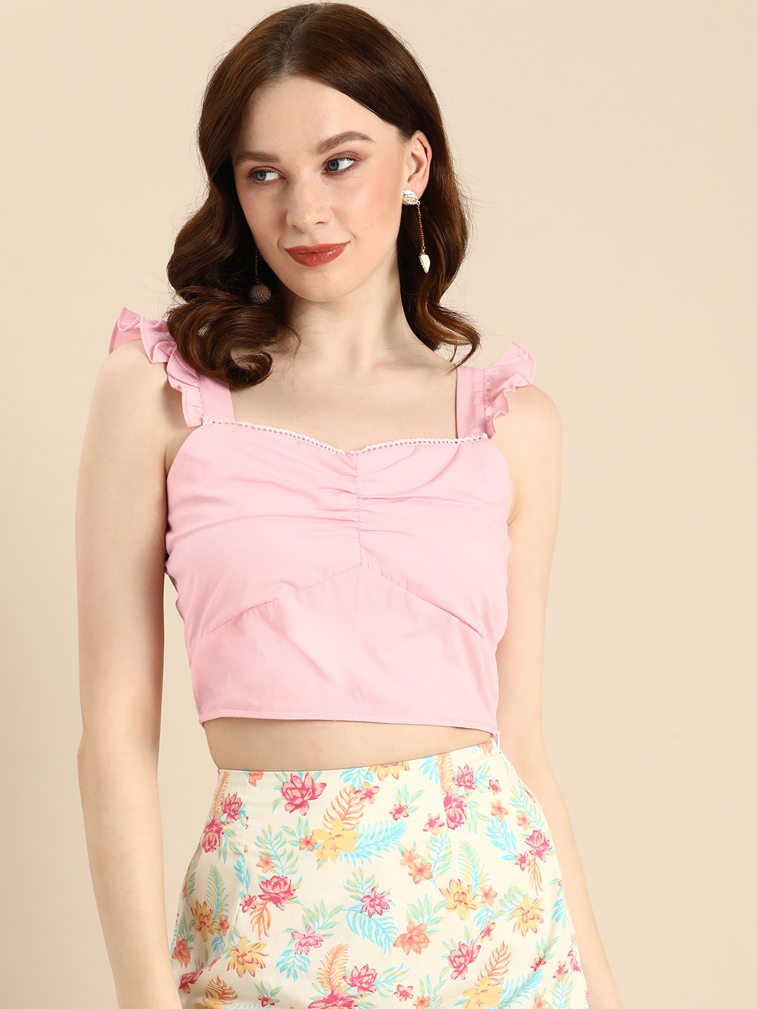 

Zink London Pink Crop Top