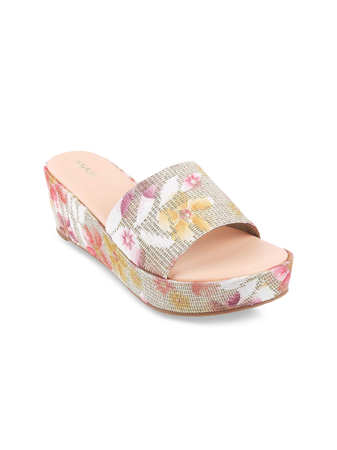 

Mochi Pink Printed Flatform Sandals