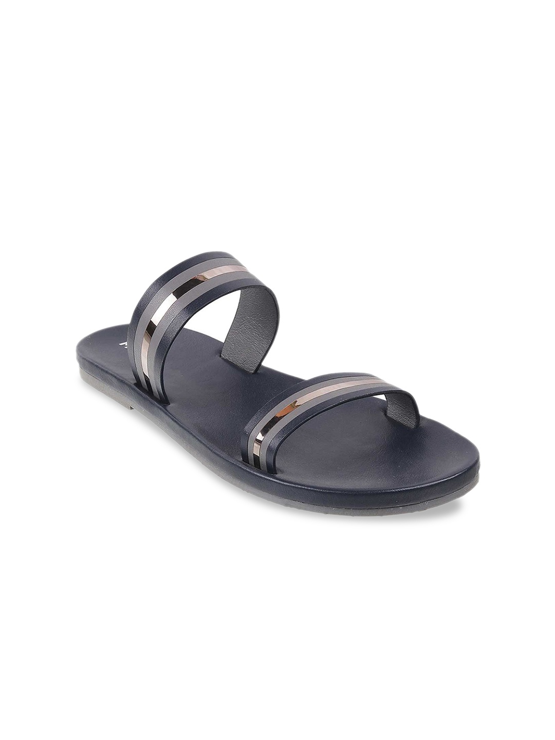 

Mochi Women Navy Blue Open Toe Flats