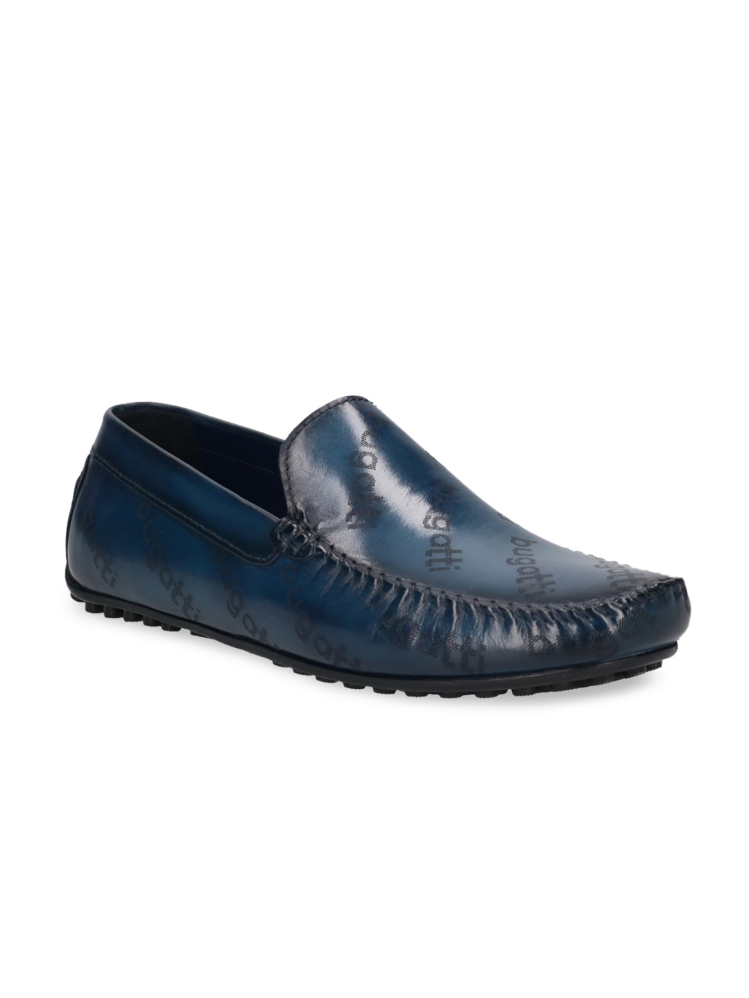

Bugatti Tresmo Men Blue Leather Driving Shoes