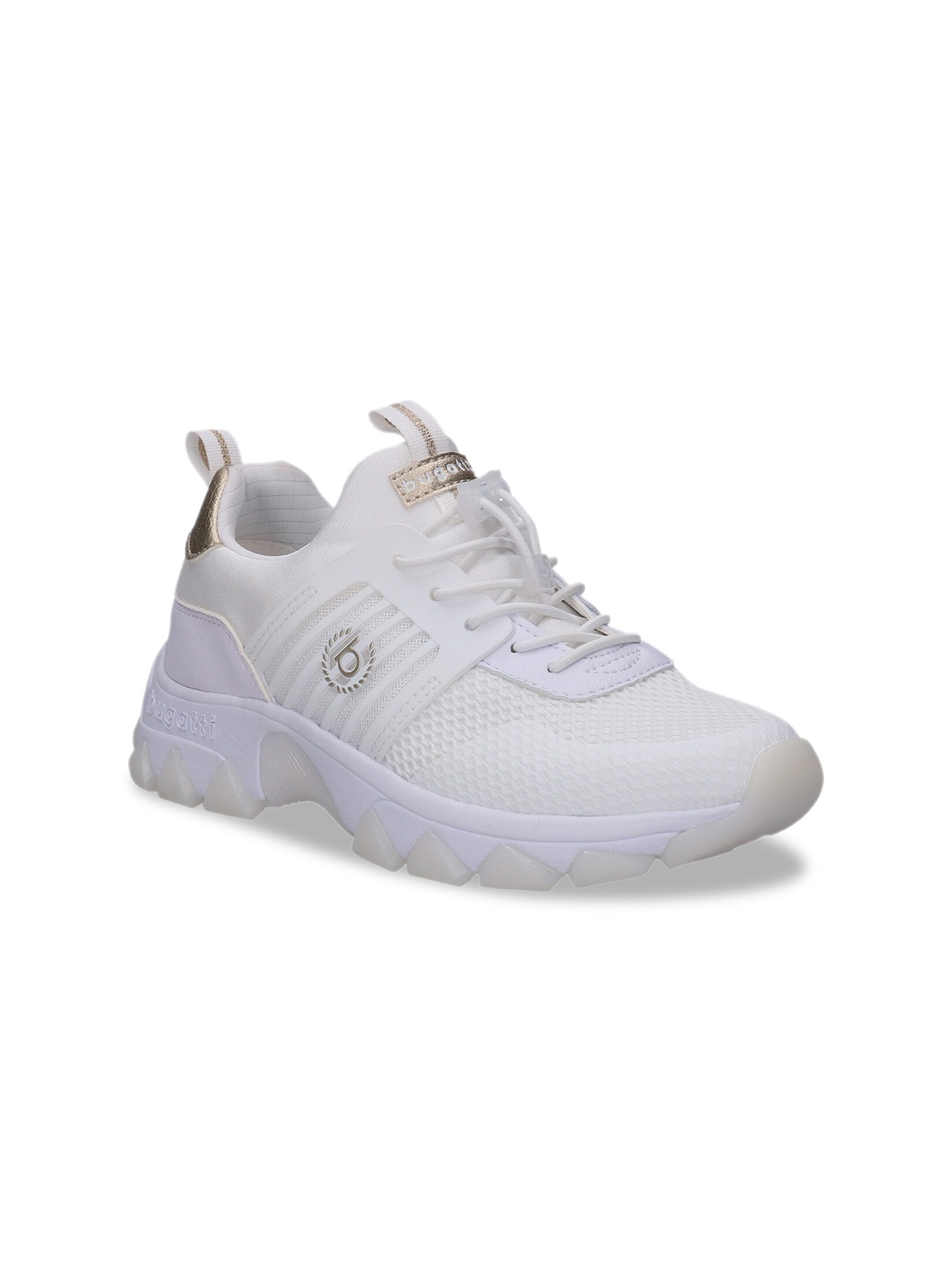 

Bugatti Yuki Women White Woven Design Sneakers
