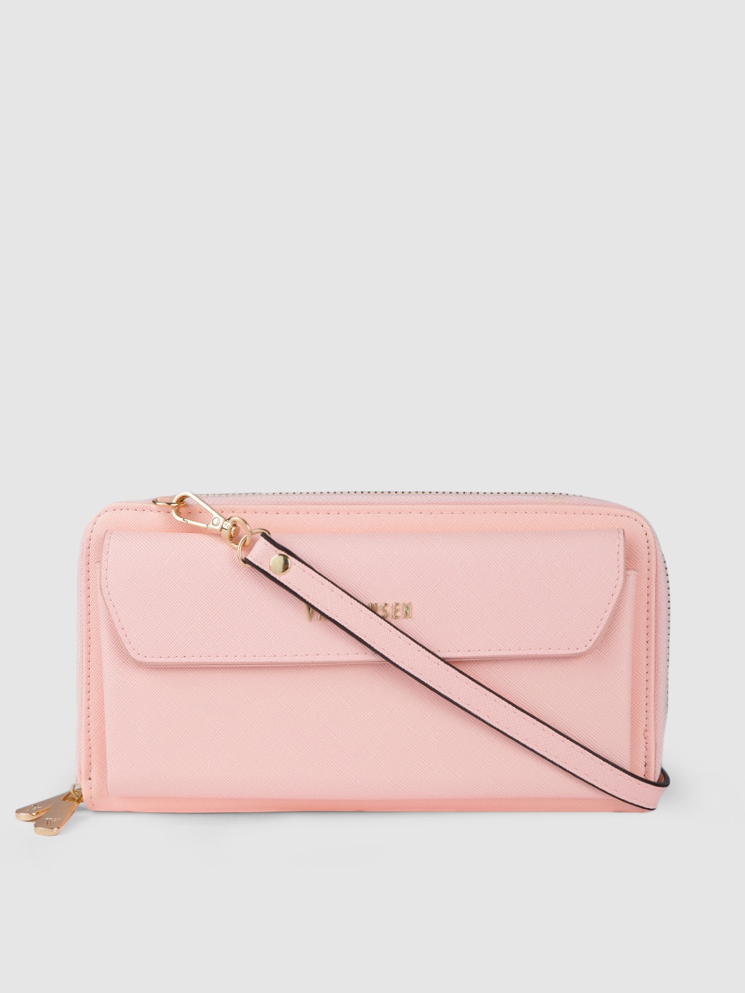 

Van Heusen Women Pink Textured Zip Around Wallet