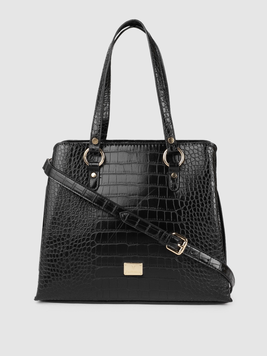 

Van Heusen Black Textured Shoulder Bag