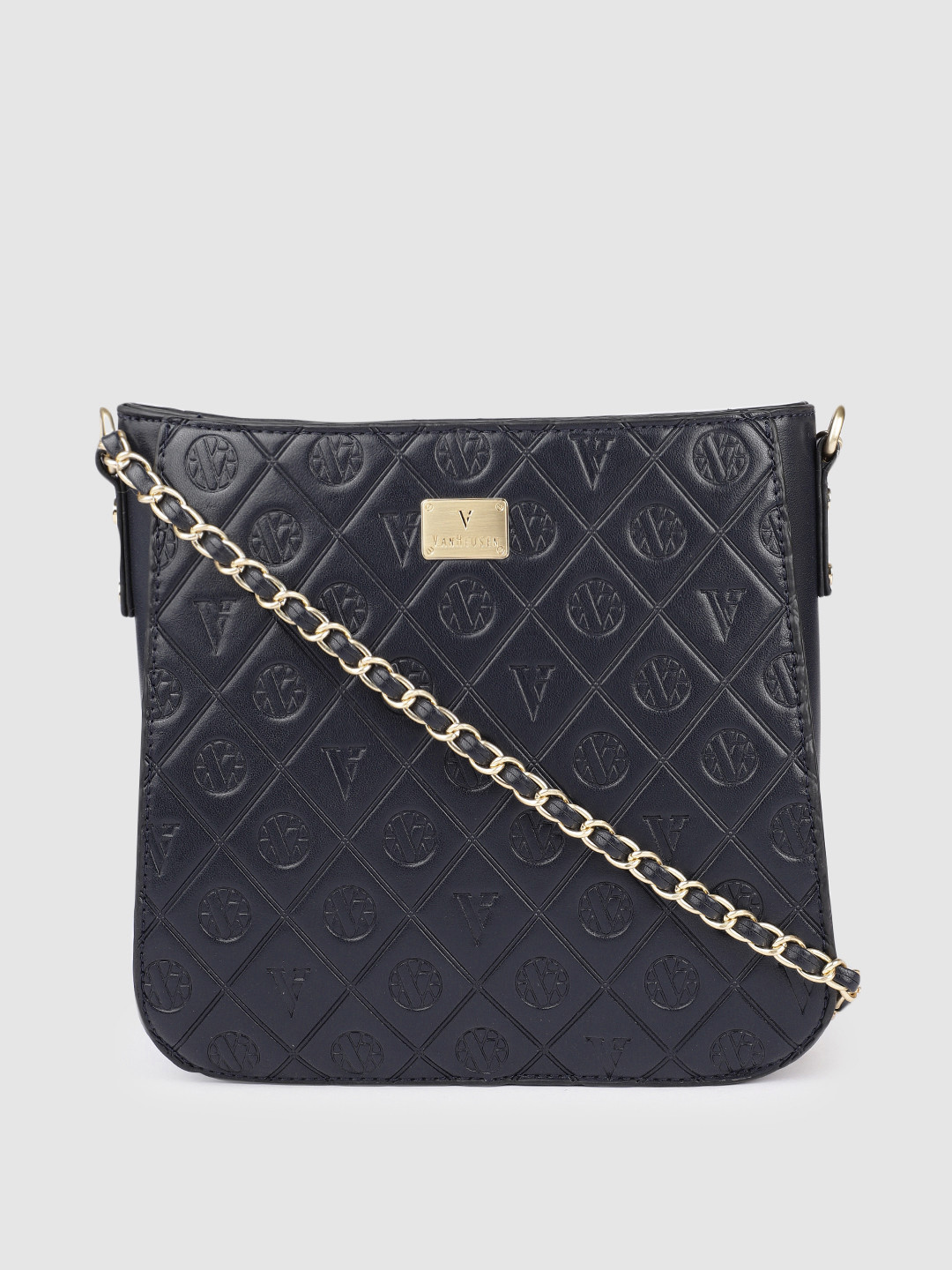 

Van Heusen Navy Blue Textured Shoulder Bag